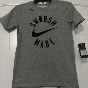 Nike Kids Gray Swoosh Made Tee